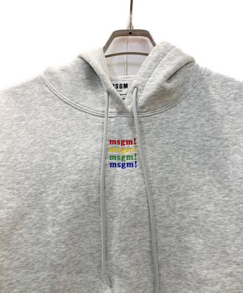 MSGM（エムエスジーエム）MSGM (エムエスジーエム) プルオーバーパーカー ライトグレー サイズ:Sの古着・服飾アイテム