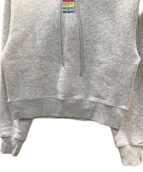 MSGM（エムエスジーエム）MSGM (エムエスジーエム) プルオーバーパーカー ライトグレー サイズ:Sの古着・服飾アイテム
