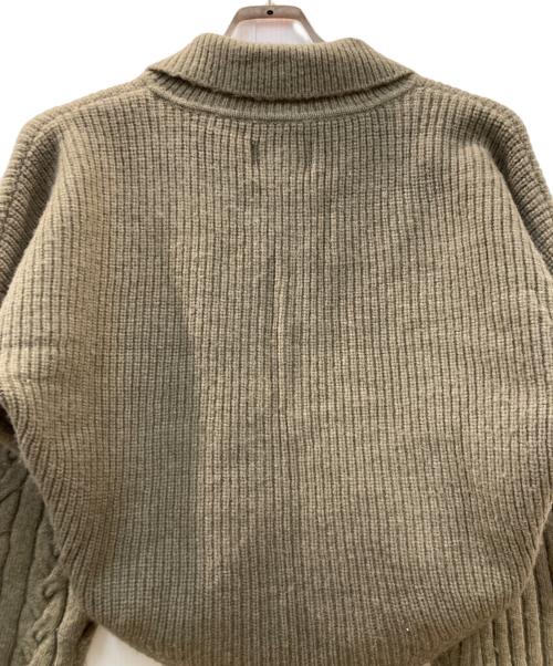 VIAVANDA（ヴィアヴァンダ）VIAVANDA (ヴィアヴァンダ) ジップカーディガン オリーブ サイズ:FREEの古着・服飾アイテム