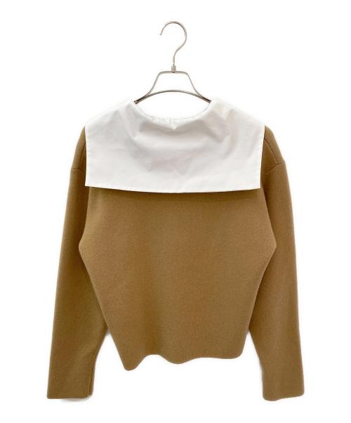 MYLAN（マイラン）MYLAN (マイラン) ウールカシミヤセーラーカラーニット キャメル サイズ:FREEの古着・服飾アイテム