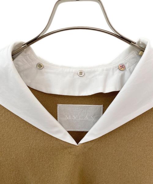 MYLAN（マイラン）MYLAN (マイラン) ウールカシミヤセーラーカラーニット キャメル サイズ:FREEの古着・服飾アイテム