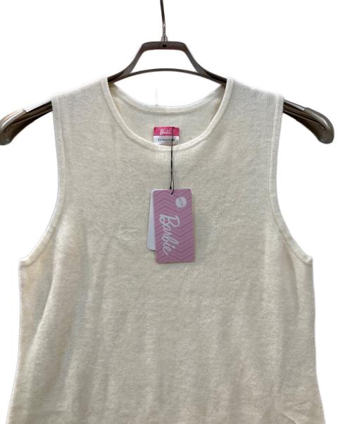 Barbie（バービー）Barbie (バービー) ESTNATION (エストネーション) ニットミニワンピース ホワイト サイズ:FREE 未使用品の古着・服飾アイテム