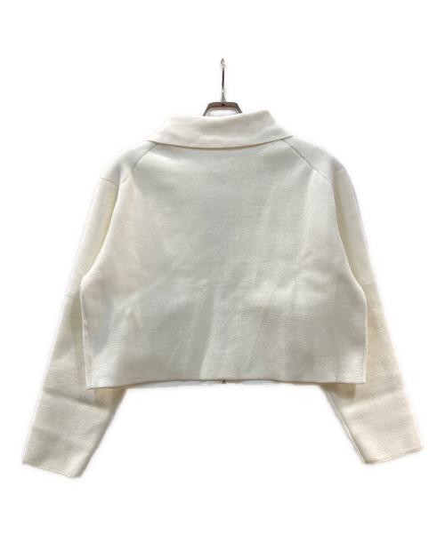 Barbie（バービー）Barbie (バービー) ESTNATION (エストネーション) ニットブルゾン ホワイト サイズ:FREE 未使用品の古着・服飾アイテム