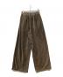 GOD SELECTION XXX (ゴッドセレクショントリプルエックス) VELOUR LONG PANTS ベロアパンツ オリーブ サイズ:Free：9000円