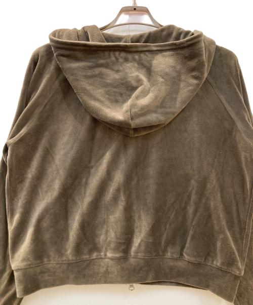 GOD SELECTION XXX（ゴッドセレクショントリプルエックス）GOD SELECTION XXX (ゴッドセレクショントリプルエックス) Velour Zip Hoodie ベロアジップパーカー オリーブ サイズ:FREEの古着・服飾アイテム