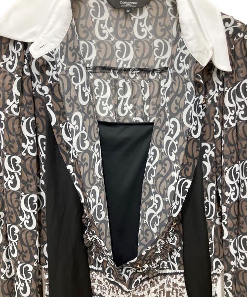 CORCOVADO（コルコバード）CORCOVADO (コルコバード) Polyester Chiffon ボウタイブラウス ブラウン サイズ:38の古着・服飾アイテム