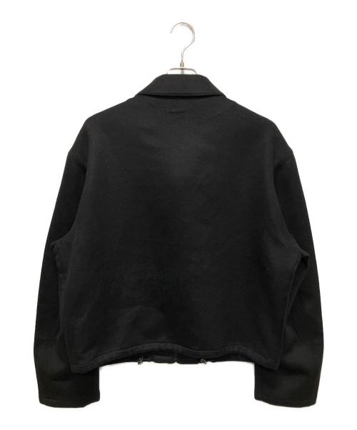 PRADA（プラダ）PRADA (プラダ) ウールxカシミヤ ブルゾンジャケット　 トライアングルロゴ ジップアップ ブルゾン ブラック サイズ:Mの古着・服飾アイテム