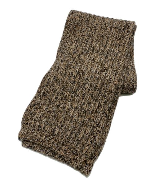 PRADA（プラダ）PRADA (プラダ) PRADA　メランジウールカシミヤニットスカーフ ブラウンの古着・服飾アイテム