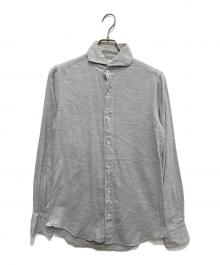 finamore（フィナモレ）の古着「ワイドカラーネルシャツ」｜グレー