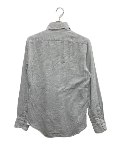 finamore（フィナモレ）finamore (フィナモレ) ワイドカラーネルシャツ グレー サイズ:Sの古着・服飾アイテム