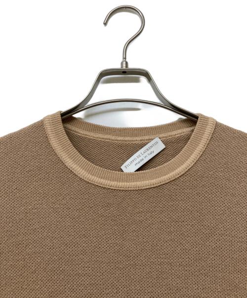 FILIPPO DE LAURENTIIS（フィリッポ・デ・ローレンティス）FILIPPO DE LAURENTIIS (フィリッポ・デ・ローレンティス) ニット ベージュ サイズ:size４８の古着・服飾アイテム