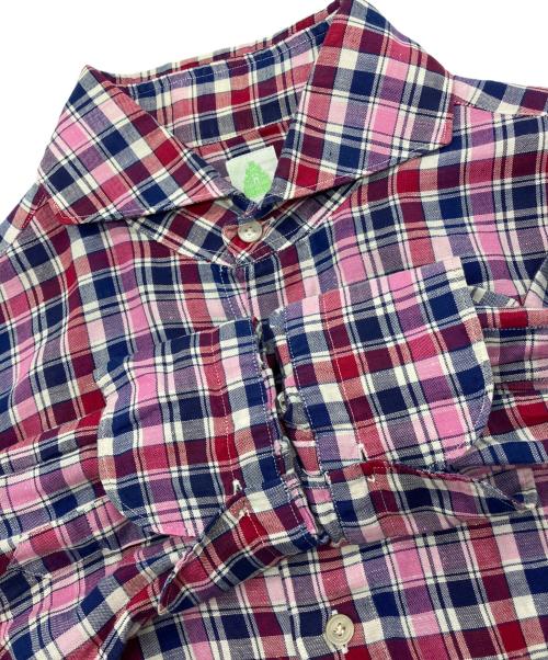 finamore（フィナモレ）finamore (フィナモレ) リネン混シャツ ピンク サイズ:Mの古着・服飾アイテム
