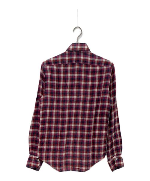 finamore（フィナモレ）Finamore (フィナモレ) リネンシャツ レッド サイズ:Sの古着・服飾アイテム