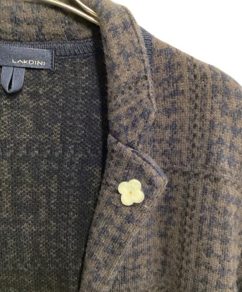 LARDINI（ラルディーニ）LARDINI (ラルディーニ) ジャガードジャケット ブラウン サイズ:XSの古着・服飾アイテム