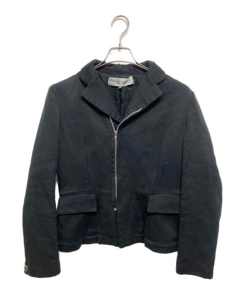 ROBE DE CHAMBRE COMME DES GARCONS（ローブドシャンブル コムデギャルソン）ROBE DE CHAMBRE COMME DES GARCONS (ローブドシャンブル コムデギャルソン) ジップアップジャケット ブラック サイズ:Lの古着・服飾アイテム