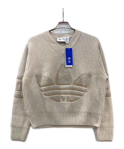 adidas（アディダス）adidas (アディダス) CLOT (クロット) クロシェ ニット トラックトップ ベージュ サイズ:XSの古着・服飾アイテム