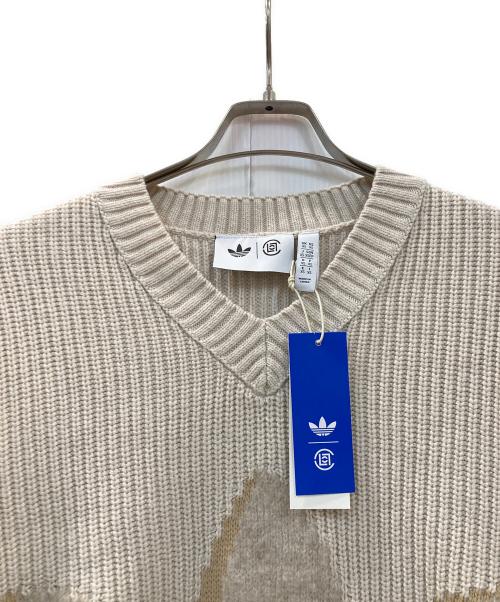 adidas（アディダス）adidas (アディダス) CLOT (クロット) クロシェ ニット トラックトップ ベージュ サイズ:XSの古着・服飾アイテム