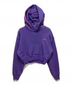 madhappyマッドハッピー）の古着「Classics Cropped Fleece Hoodie」｜パープル