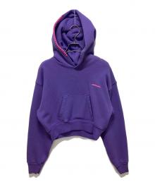 madhappy（マッドハッピー）の古着「Classics Cropped Fleece Hoodie」｜パープル
