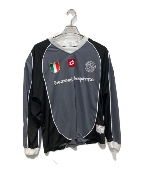 Diaspora Sketeboards（ディアスポラスケートボードズ）Diaspora Sketeboards (ディアスポラスケートボードズ) Lotto Scudetto Shirt　24SS-DSP-CS05 ブラック サイズ:Mの古着・服飾アイテム