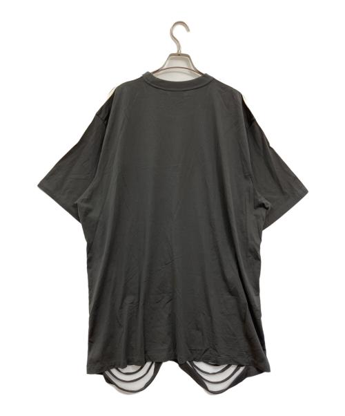 adidas（アディダス）adidas (アディダス) AVAVAV (アヴァヴァヴ) SLASHED T-SHIRT グレー サイズ:Lの古着・服飾アイテム