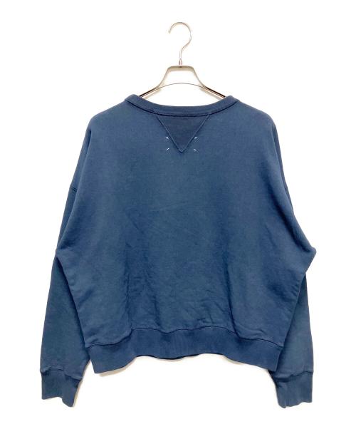 Maison Margiela（メゾンマルジェラ）Maison Margiela (メゾンマルジェラ) リバースロゴ クルーネックスウェット ネイビー サイズ:Mの古着・服飾アイテム