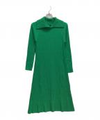 VERMEIL par ienaヴェルメイユ パー イエナ）の古着「リブニットポロワンピース」｜グリーン
