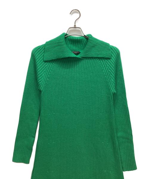 VERMEIL par iena（ヴェルメイユ パー イエナ）VERMEIL par iena (ヴェルメイユ パー イエナ) リブニットポロワンピース グリーン サイズ:表記なしの古着・服飾アイテム