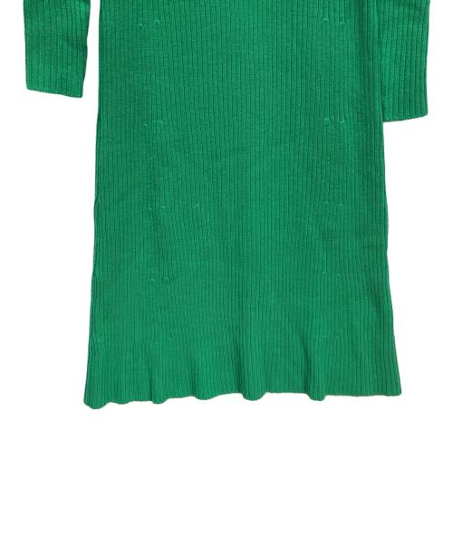 VERMEIL par iena（ヴェルメイユ パー イエナ）VERMEIL par iena (ヴェルメイユ パー イエナ) リブニットポロワンピース グリーン サイズ:表記なしの古着・服飾アイテム