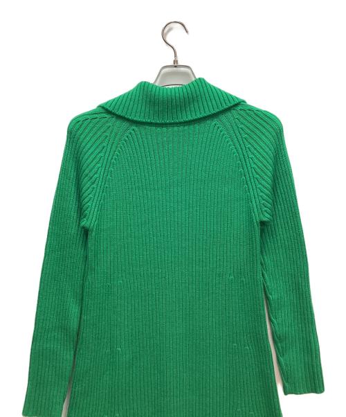 VERMEIL par iena（ヴェルメイユ パー イエナ）VERMEIL par iena (ヴェルメイユ パー イエナ) リブニットポロワンピース グリーン サイズ:表記なしの古着・服飾アイテム