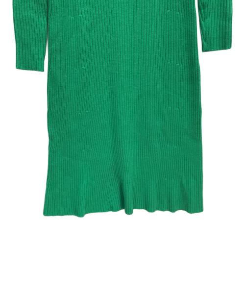 VERMEIL par iena（ヴェルメイユ パー イエナ）VERMEIL par iena (ヴェルメイユ パー イエナ) リブニットポロワンピース グリーン サイズ:表記なしの古着・服飾アイテム