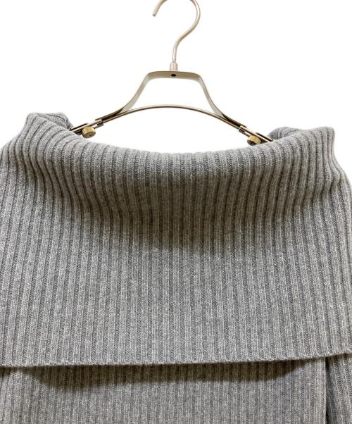 theory（セオリー）theory (セオリー) オフショルダーニットワンピース グレー サイズ:Sの古着・服飾アイテム