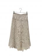 ebureエブール）の古着「レーススカート」｜ベージュ
