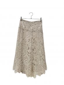 ebure（エブール）の古着「レーススカート」｜ベージュ