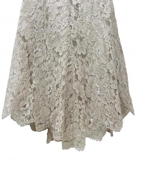 ebure（エブール）ebure (エブール) レーススカート ベージュ サイズ:36の古着・服飾アイテム