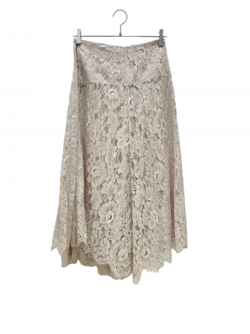 ebure（エブール）ebure (エブール) レーススカート ベージュ サイズ:36の古着・服飾アイテム