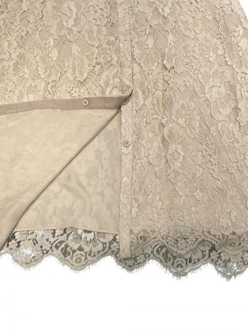 ebure（エブール）ebure (エブール) レーススカート ベージュ サイズ:36の古着・服飾アイテム