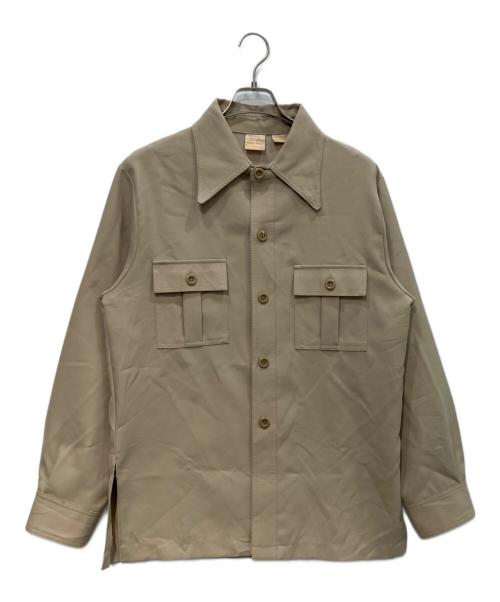 KINGS ROAD（キングスロード）KINGS ROAD (キングスロード) サファリシャツ　 70’S カーキ サイズ:Lの古着・服飾アイテム