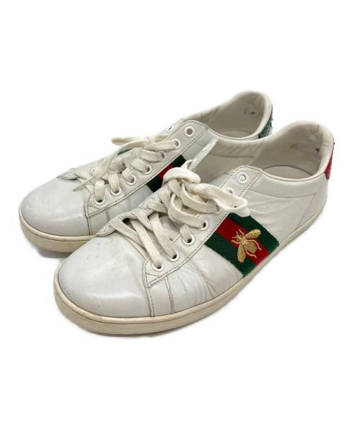 GUCCI（グッチ）GUCCI (グッチ) エンブロイダリースニーカー ホワイト サイズ:37 1/2の古着・服飾アイテム