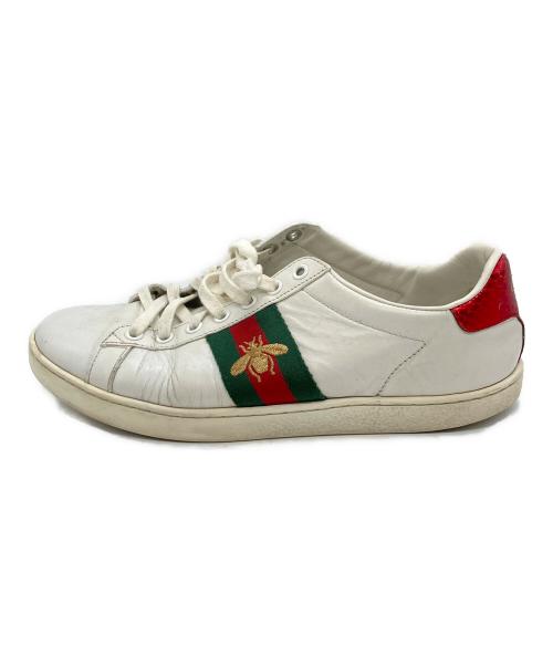 GUCCI（グッチ）GUCCI (グッチ) エンブロイダリースニーカー ホワイト サイズ:37 1/2の古着・服飾アイテム