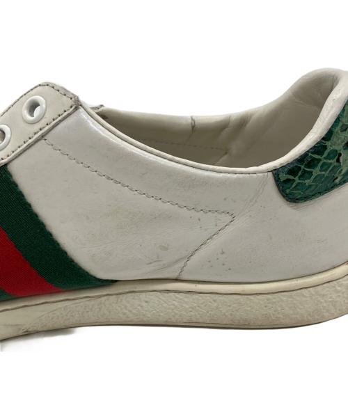 GUCCI（グッチ）GUCCI (グッチ) エンブロイダリースニーカー ホワイト サイズ:37 1/2の古着・服飾アイテム