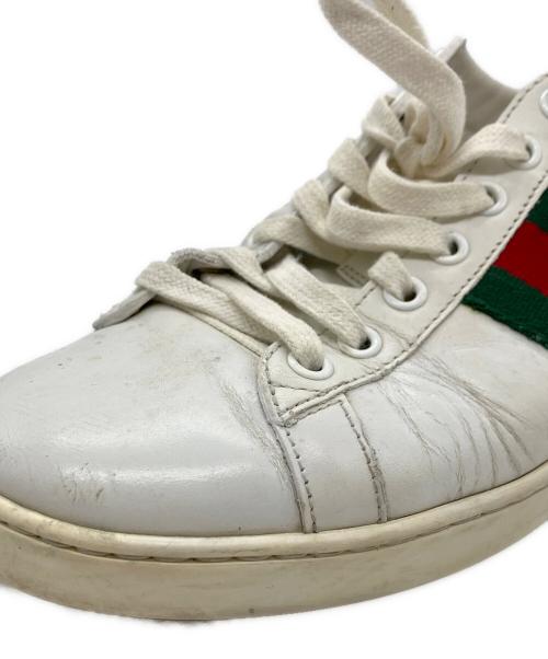 GUCCI（グッチ）GUCCI (グッチ) エンブロイダリースニーカー ホワイト サイズ:37 1/2の古着・服飾アイテム
