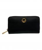 FENDIフェンディ）の古着「ジップラウンドウォレット」｜ブラック