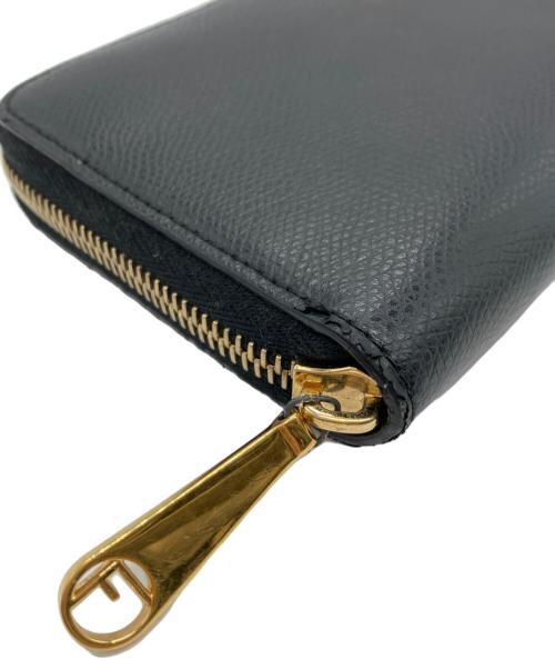 FENDI（フェンディ）FENDI (フェンディ) ジップラウンドウォレット ブラックの古着・服飾アイテム