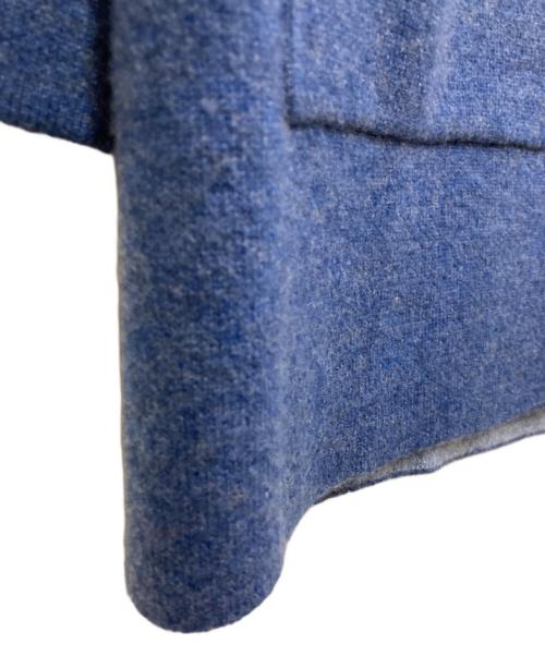 Leilian（レリアン）LEILIAN (レリアン) 配色ジャケット/カシミヤニット ブルー サイズ:SIZE 9の古着・服飾アイテム