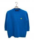 VERSACEヴェルサーチェ）の古着「ダメージ加工ニット」｜ブルー