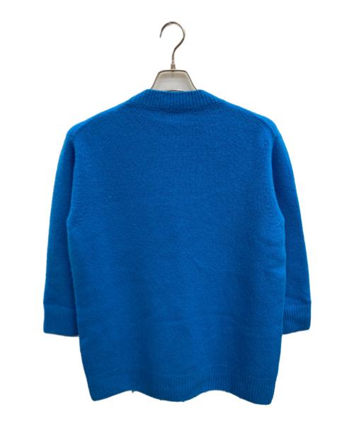 VERSACE（ヴェルサーチェ）VERSACE (ヴェルサーチェ) ダメージ加工ニット ブルー サイズ:50の古着・服飾アイテム