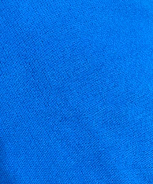 VERSACE（ヴェルサーチェ）VERSACE (ヴェルサーチェ) ダメージ加工ニット ブルー サイズ:50の古着・服飾アイテム