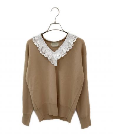 UNITED ARROWS ユナイテッドアローズ スカラップレースフリルニット スカラップ レース フリル ニット‐ウォッシャブル‐