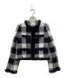 sheller（シェリエ）の古着「ギンガムツイードノーカラージャケット」｜ブラック
